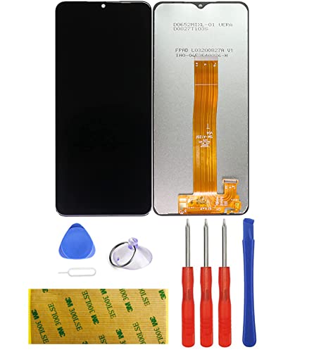 Ersatz Kompatibel für Samsung Galaxy A12 A125 A125F, SA125M, A125U Display LCD Schwarz Touchscreen Digitizer Bildschirm Glas Assembly Werkzeuge Reparatur Set Kit Klebeband Adhesive (ohne Rahmen) von LTZGO