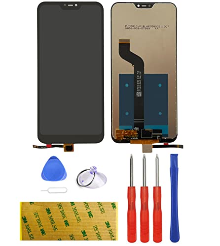 LCD Display Kompatibel mit Xiaomi Mi A2 Lite, Xiaomi Redmi 6 PRO ​Schwarz Ersatz Touchscreen Digitizer Bildschirm Glas (ohne Rahmen) Assembly Werkzeuge Reparatur Set Kit KKlebeband von LTZGO