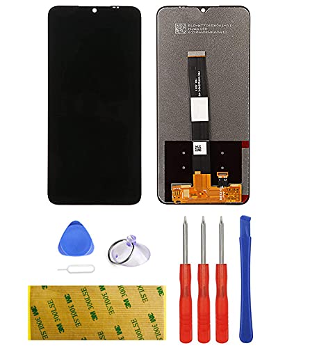 LCD Display Kompatibel mit Xiaomi Redmi 9A M2006C3LG, Xiaomi Redmi 9C M2006C3MG ​Schwarz Ersatz Touchscreen Digitizer Bildschirm Glas (ohne Rahmen) Assembly Werkzeuge Reparatur Set Kit Klebeband von LTZGO
