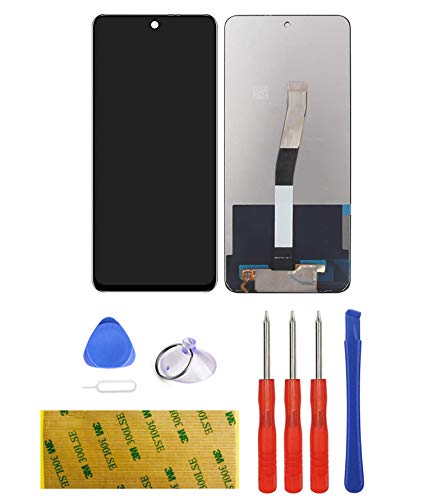 LCD Display Kompatibel mit Xiaomi Redmi Note 9S, Redmi Note 9 Pro ​Schwarz Ersatz Touchscreen Digitizer Bildschirm Glas (ohne Rahmen) Assembly Werkzeuge Reparatur Set Kit Klebeband von LTZGO