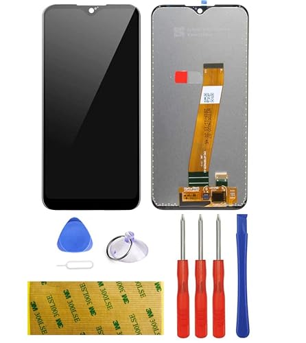LTZGO Ersatz Kompatibel für Samsung Galaxy A01 2019 A015 Display LCD Schwarz Touchscreen Digitizer Bildschirm Glas Assembly Werkzeuge Reparatur Set Kit 3M Klebeband Adhesive (ohne Rahmen) von LTZGO