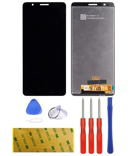 LTZGO Ersatz Kompatibel für Samsung Galaxy A01 Core A013 Display LCD Schwarz Touchscreen Digitizer Bildschirm Glas Assembly Werkzeuge Reparatur Set Kit Klebeband Adhesive (ohne Rahmen) von LTZGO