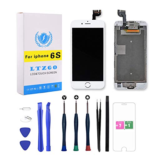 LTZGO Ersatz LCD Display Kompatibel Mit iPhone 6S Weiß Mit Reparaturset Werkzeuge Set Verbesserter Touchscreen Bildschirm Digitizer Adhesive Sticker LTZGO Ersatz LCD Display Kompatibel Mit iPhone 6S Weiß Mit Reparaturset Werkzeuge Set Verbesserter Touchscreen Bildschirm Digitizer Adhesive Sticker von LTZGO