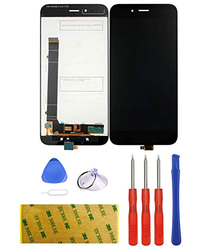 LCD Display Kompatibel mit Xiaomi Mi 5X, Xiaomi Mi A1 ​Schwarz Ersatz Touchscreen Digitizer Bildschirm Glas (ohne Rahmen) Assembly Werkzeuge Reparatur Set Kit Klebeband Adhesive von LTZGO