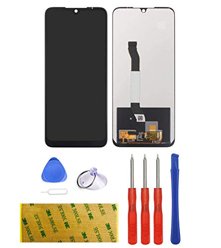 LCD Display Kompatibel mit Xiaomi Redmi Note 8T M1908C3XG Schwarz Ersatz Touchscreen Digitizer Bildschirm Glas (ohne Rahmen) Assembly Werkzeuge Reparatur Set Kit KKlebeband von LTZGO