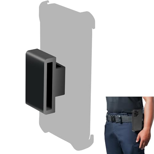 LUAATT Polizei strapazierfähiger taktischer Gürtel-Telefonhalter, Clip, der das Telefon sicher am Gürtel hält (schwarz) von LUAATT