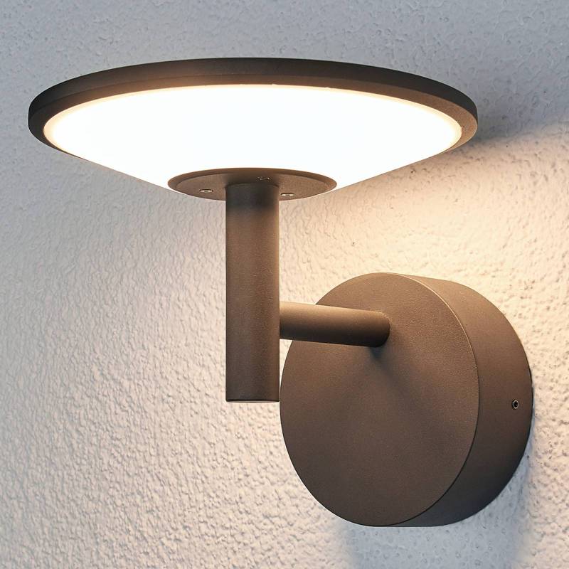 Lucande LED-Außenwandleuchte Fenia,anthrazit, Aluminium,IP65 von LUCANDE