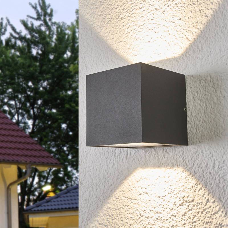 Lucande LED-Außenwandleuchte Merjem, 10 cm, up/down, IP54 von LUCANDE