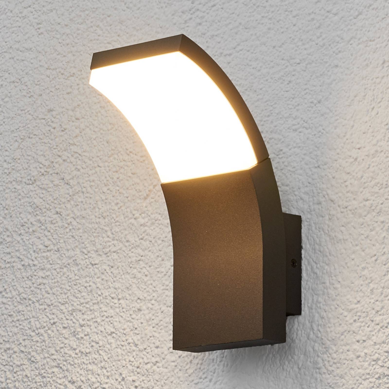 Lucande LED-Außenwandleuchte Timm, 20 cm, anthrazit, IP54 Lucande LED-Außenwandleuchte Timm, 20 cm, anthrazit, IP54 von LUCANDE