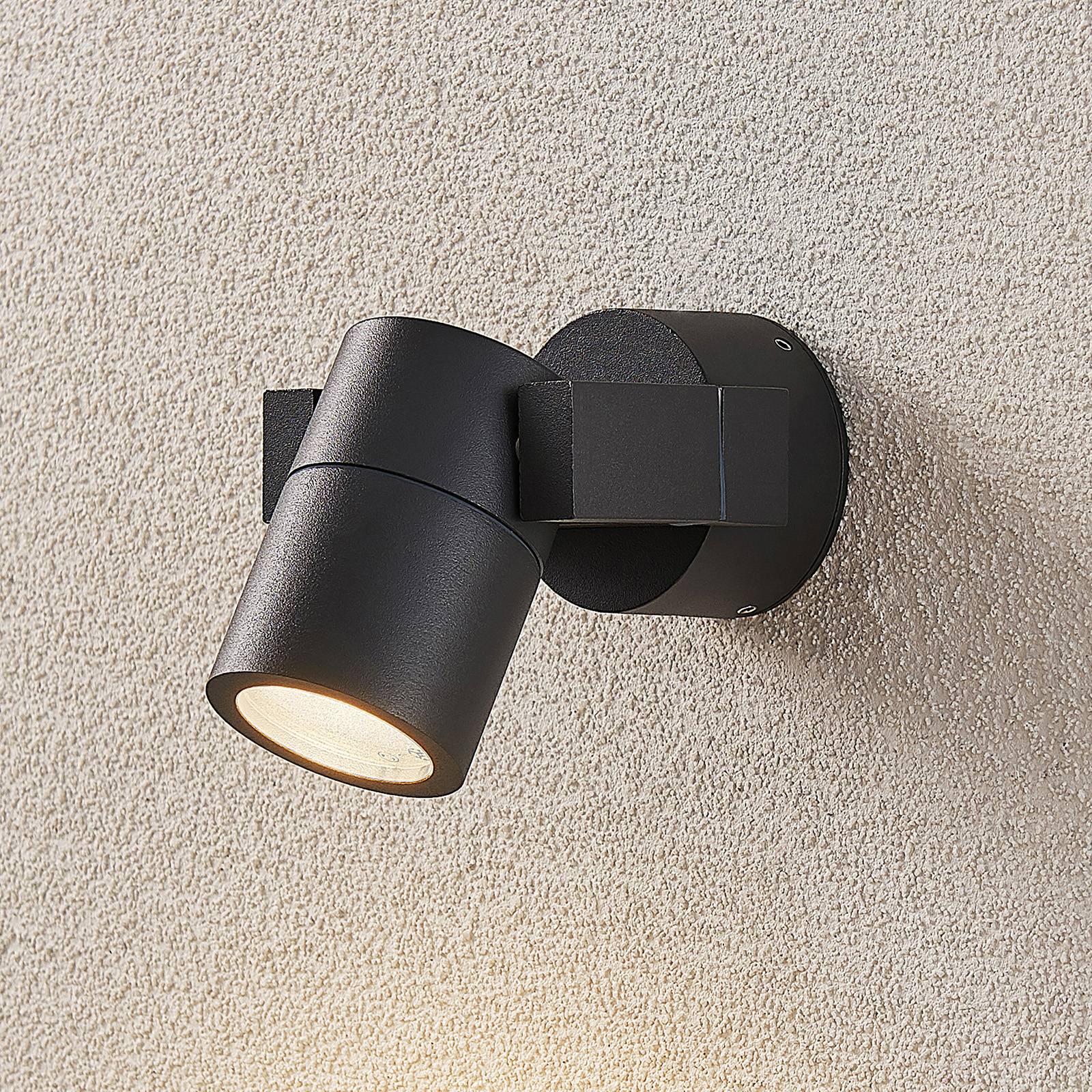 Lucande Außenwandstrahler Kavuna, rund, anthrazit, IP54 Lucande Außenwandstrahler Kavuna, rund, anthrazit, IP54 von LUCANDE