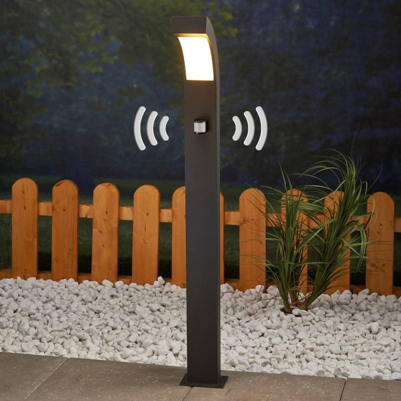 Lucande LED-Wegeleuchte Lennik, Sensor, 100 cm, anthrazit von LUCANDE