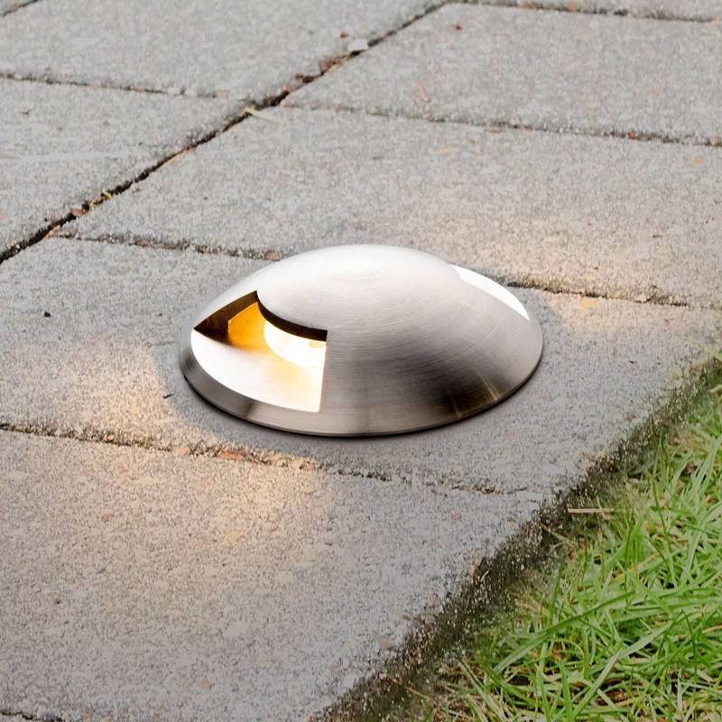 Lucande Bodeneinbaustrahler Helene, Ø 9 cm, Aluminium, IP67 von LUCANDE