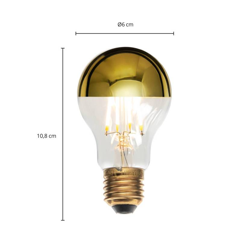 E27 3,5W LED-Kopfspiegellampe A60 2700K gold 5er von LUCANDE