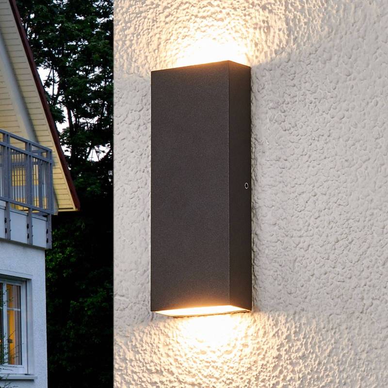 Flache LED-Außenwandlampe Corda von LUCANDE