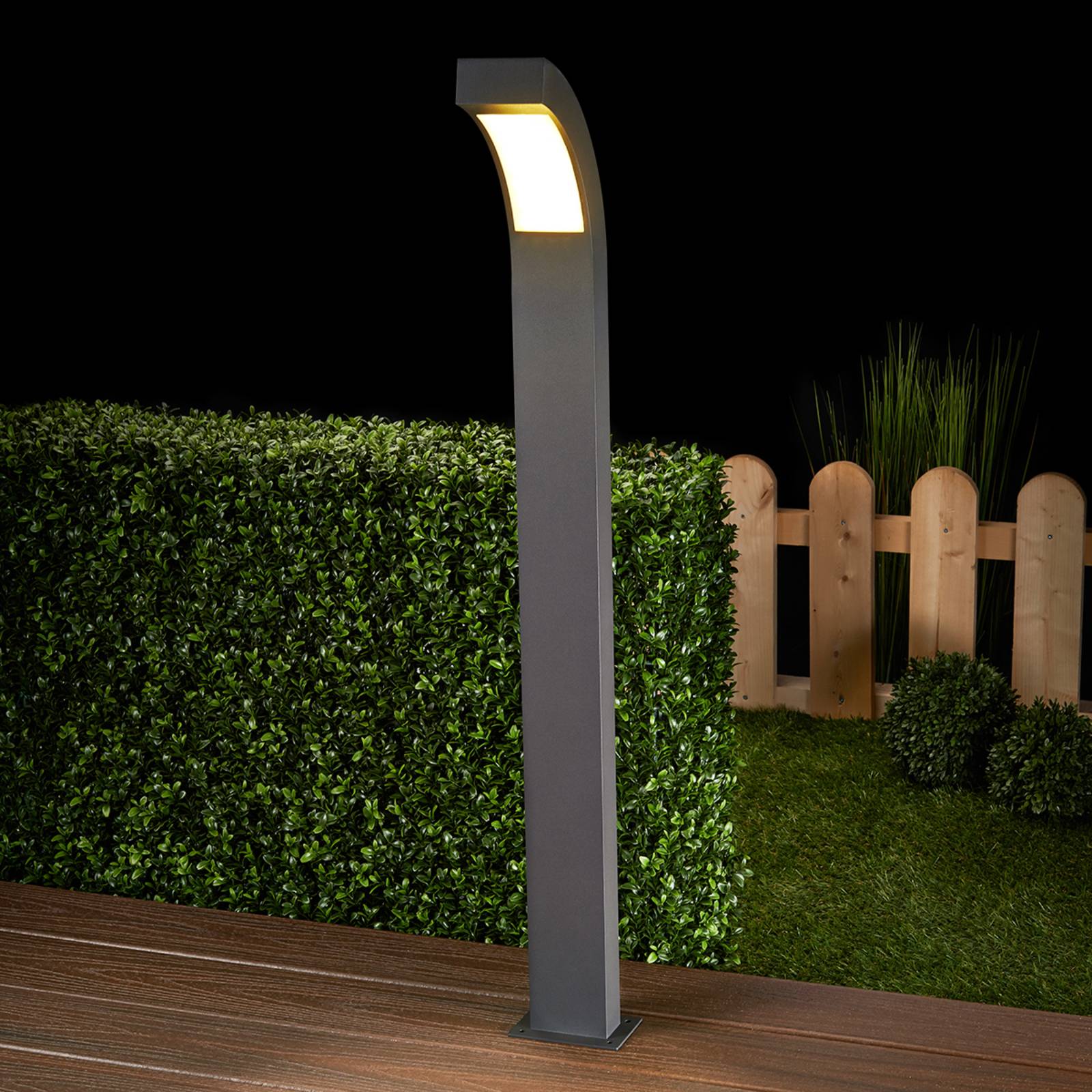 Lucande LED-Wegeleuchte Lennik, 100 cm, anthrazit, Metall Lucande LED-Wegeleuchte Lennik, 100 cm, anthrazit, Metall von LUCANDE