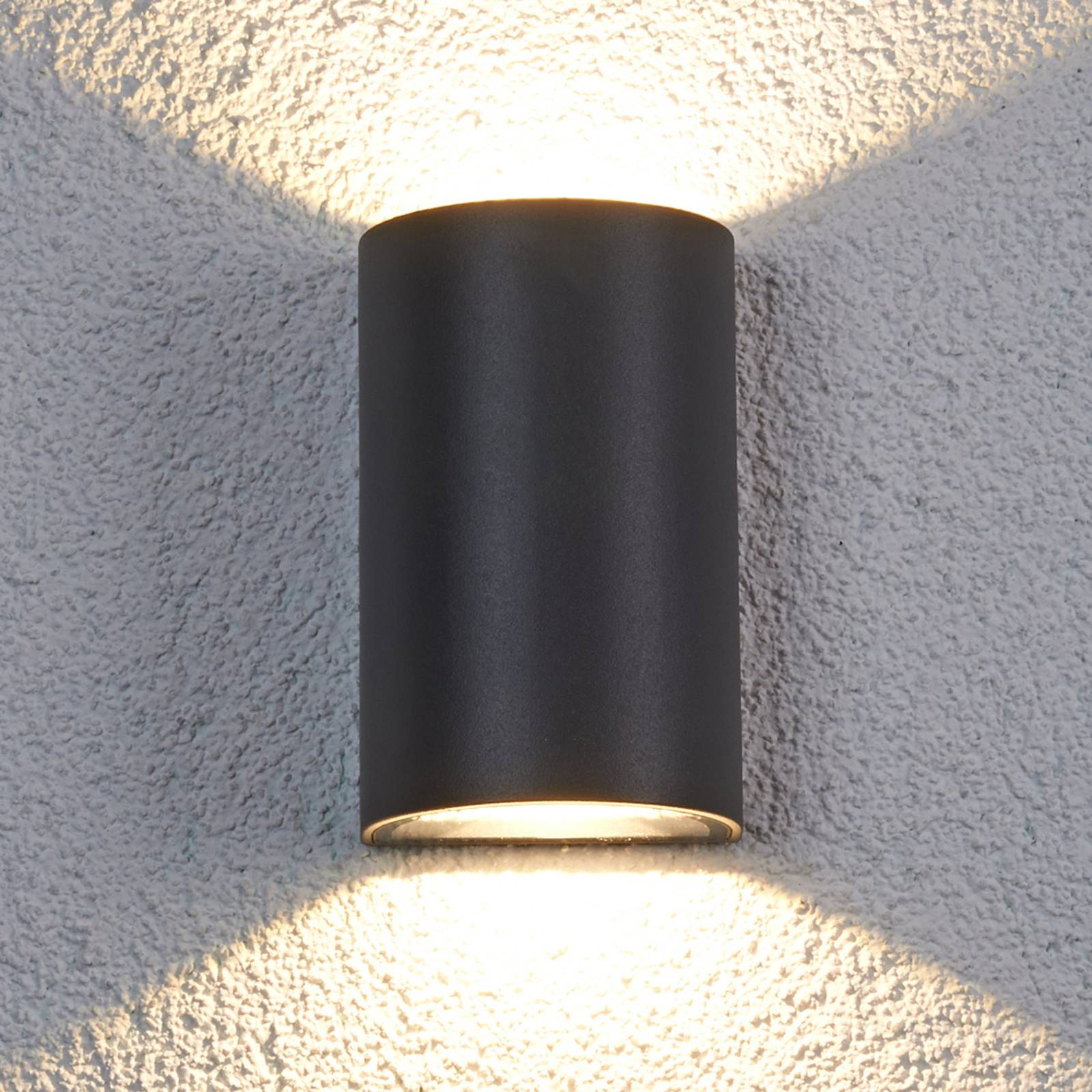 Lucande LED-Außenwandleuchte Jale, 16 cm, anthrazit, Alu Lucande LED-Außenwandleuchte Jale, 16 cm, anthrazit, Alu von LUCANDE