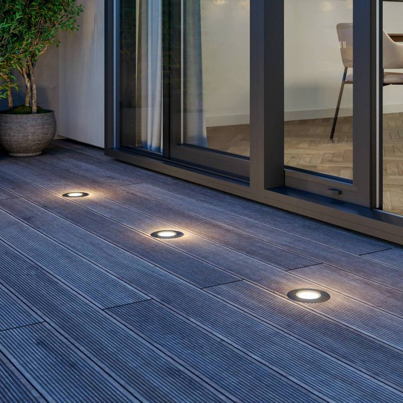 Lucande LED-Bodeneinbauleuchte Ava, Ø 12 cm, rund, IP67 von LUCANDE
