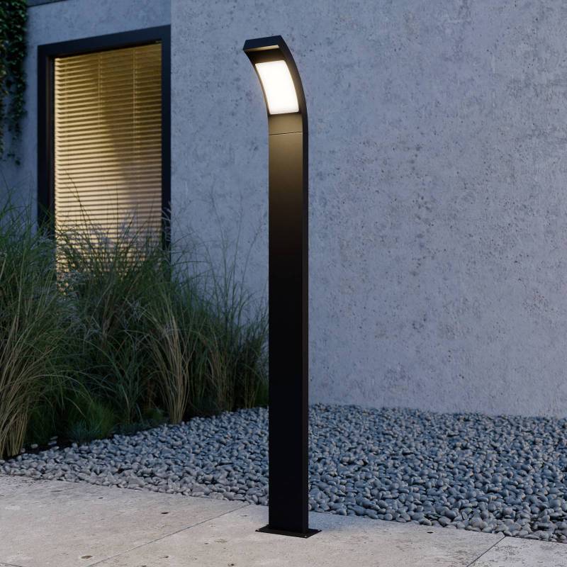 Lucande LED-Wegelampe Juvia, 100cm, anthrazit, Metall, IP54 von LUCANDE