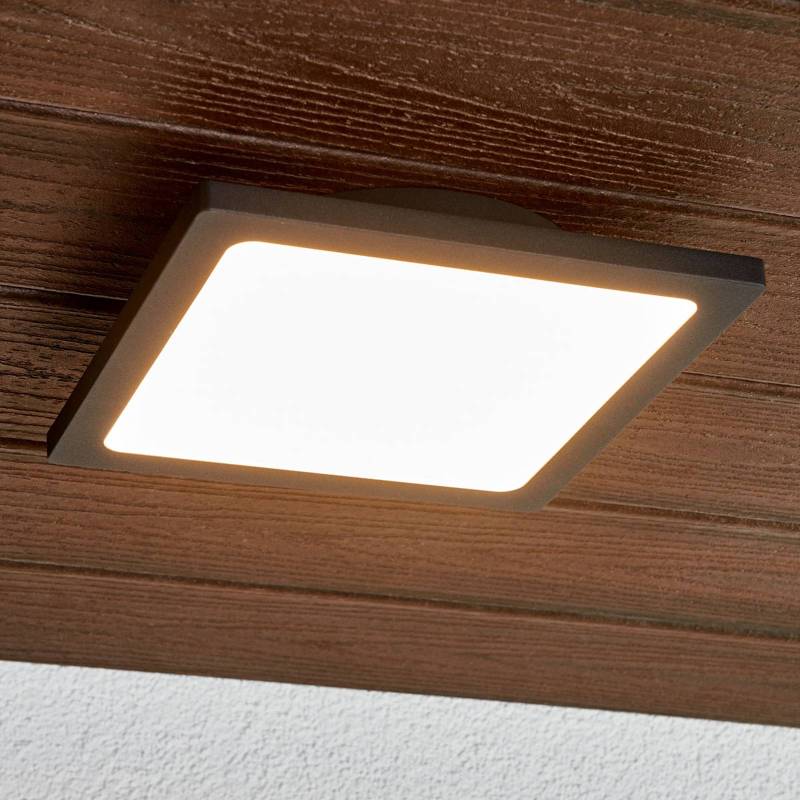 Lucande LED-Außendeckenlampe Mabella, 23 cm, anthrazit, IP65 von LUCANDE