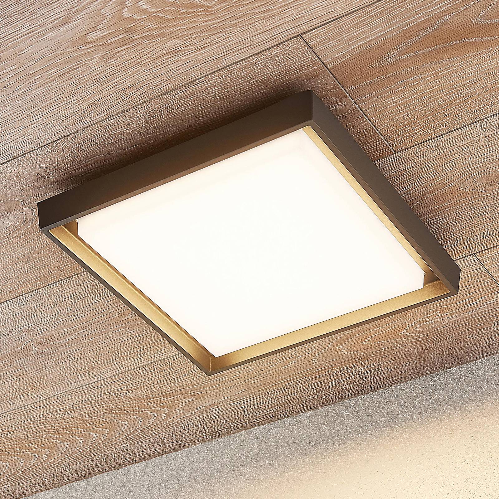 LED-Außendeckenleuchte Birta, eckig, 34 cm LED-Außendeckenleuchte Birta, eckig, 34 cm von LUCANDE