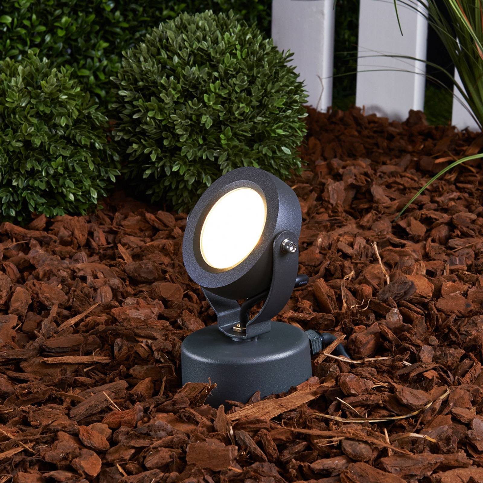 Lucande LED-Außenstrahler Gavin, 33 cm, anthrazit, Aluminium Lucande LED-Außenstrahler Gavin, 33 cm, anthrazit, Aluminium von LUCANDE