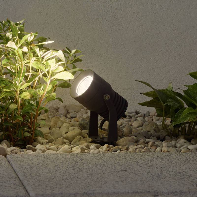 Lucande LED-Außenstrahler Jon, Erdspieß, verstellbar, IP65 von LUCANDE