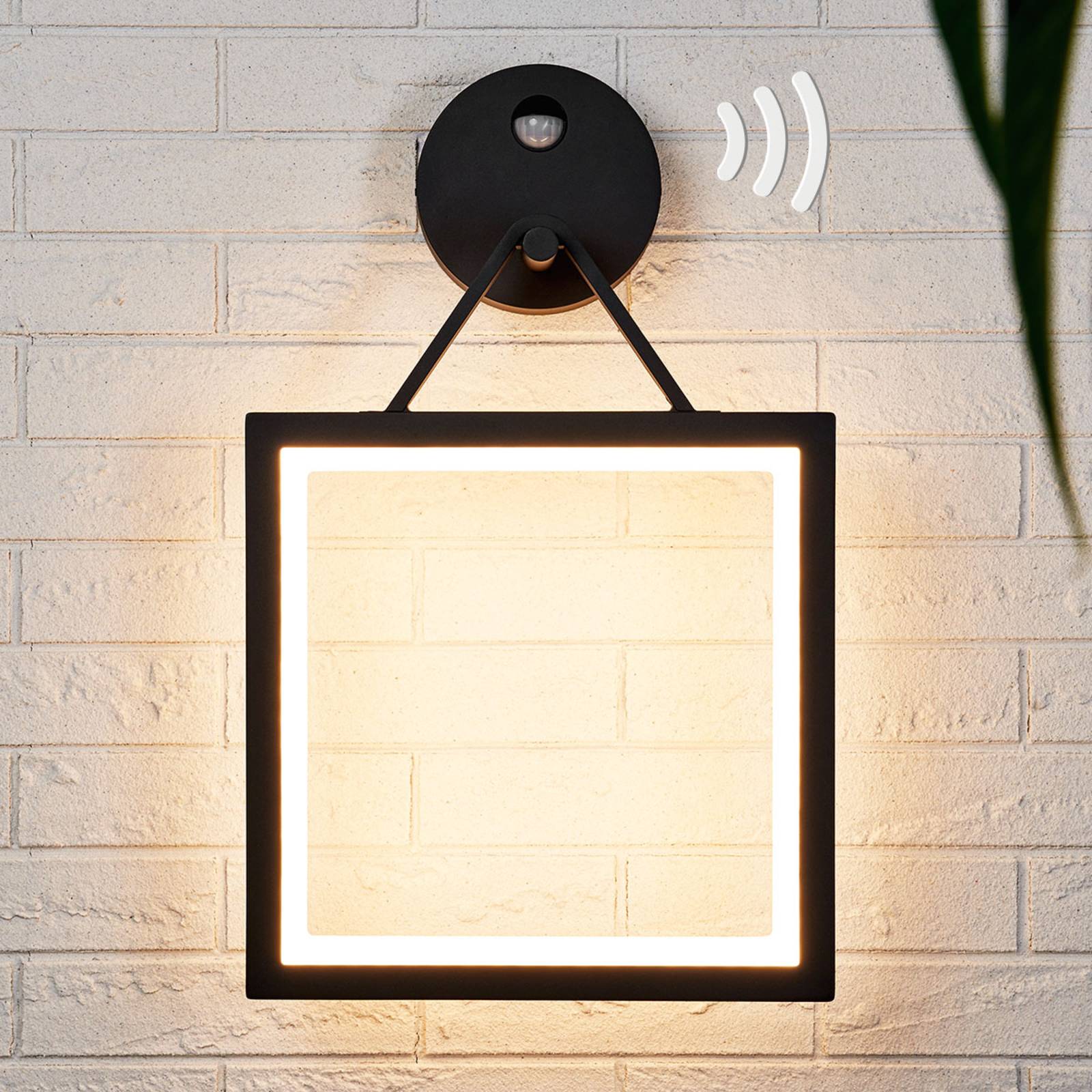 LED-Außenwandlampe Mirco m. Bewegungsmelder, eckig LED-Außenwandlampe Mirco m. Bewegungsmelder, eckig von LUCANDE
