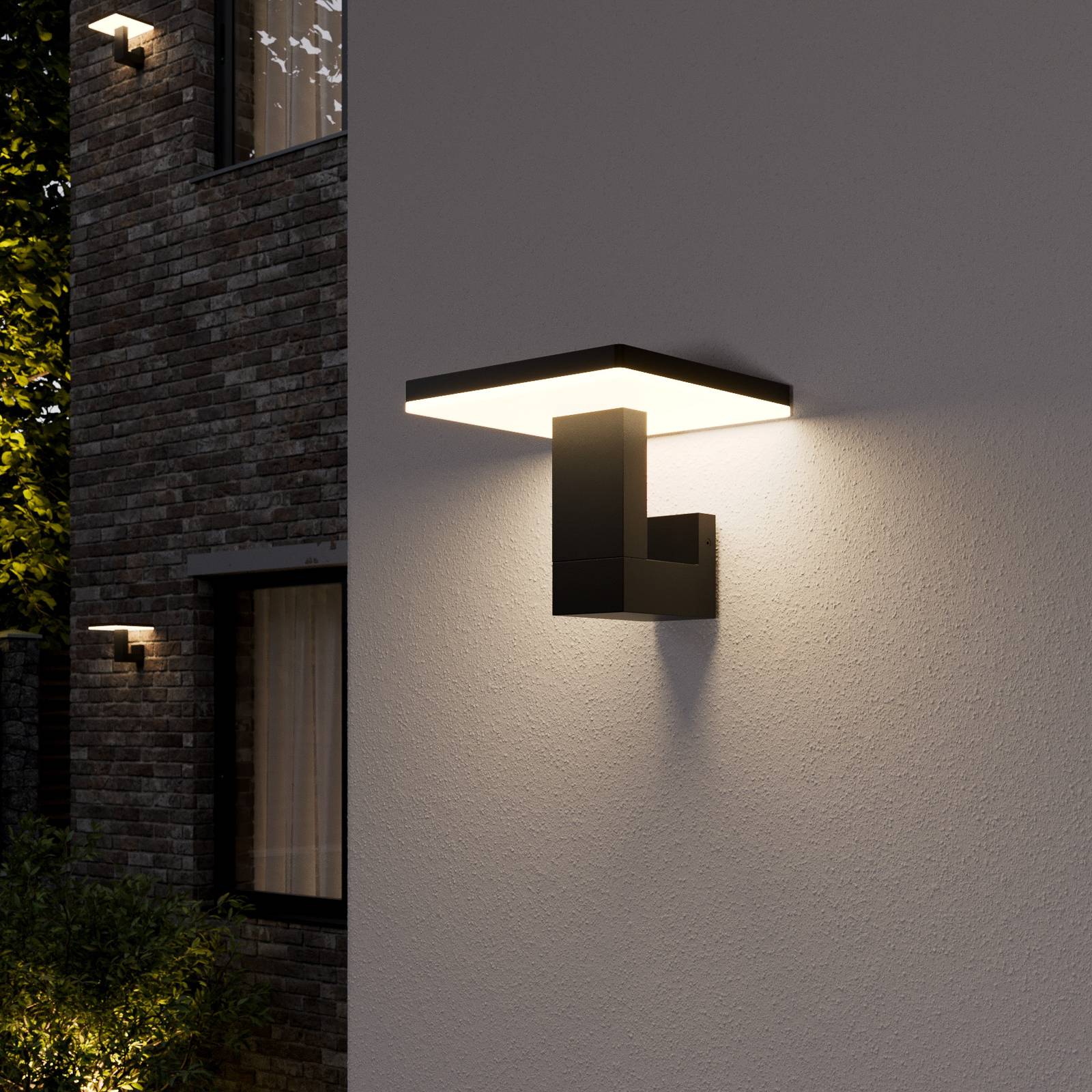 Lucande LED-Außenwandleuchte Olesia, 15 cm, anthrazit, IP54 Lucande LED-Außenwandleuchte Olesia, 15 cm, anthrazit, IP54 von LUCANDE