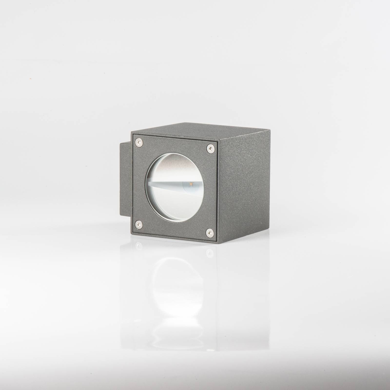 LED-Außenwandleuchte Jarno, anthrazit, 2er-Set, Metall, 9cm LED-Außenwandleuchte Jarno, anthrazit, 2er-Set, Metall, 9cm von LUCANDE
