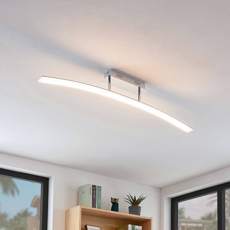 Lucande LED-Deckenlampe Lorian, 99 cm, chrom, Metall von LUCANDE