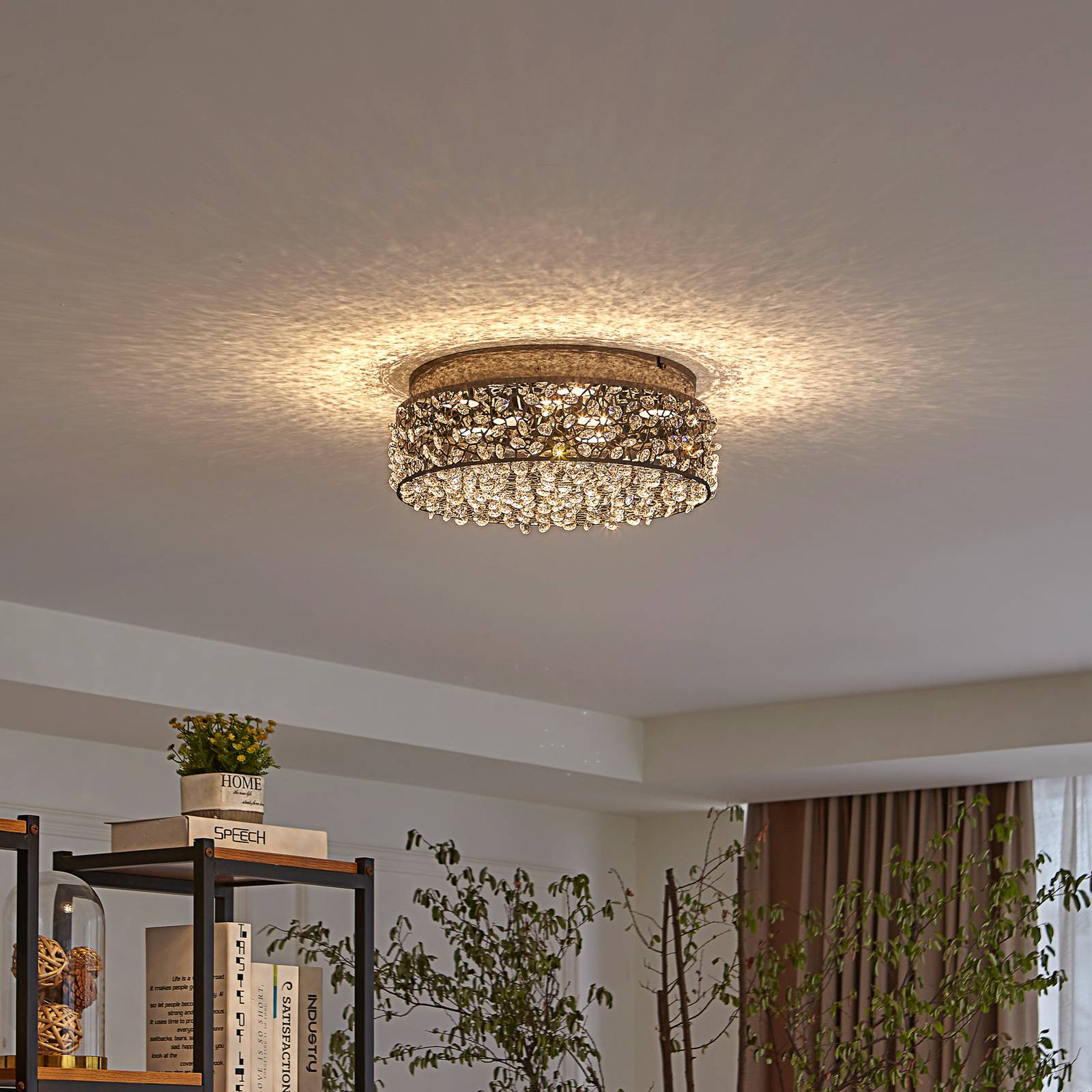 Lucande LED-Deckenleuchte Felias, chromfarben, Glas, Ø 35 cm Lucande LED-Deckenleuchte Felias, chromfarben, Glas, Ø 35 cm von LUCANDE