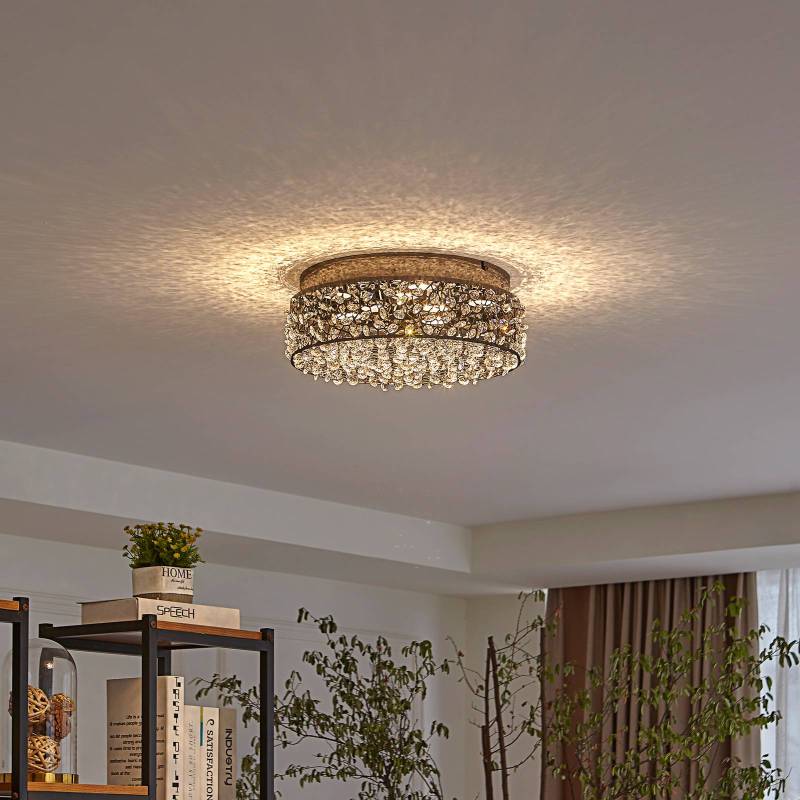 Lucande LED-Deckenleuchte Felias, chromfarben, Glas, Ø 35 cm von LUCANDE