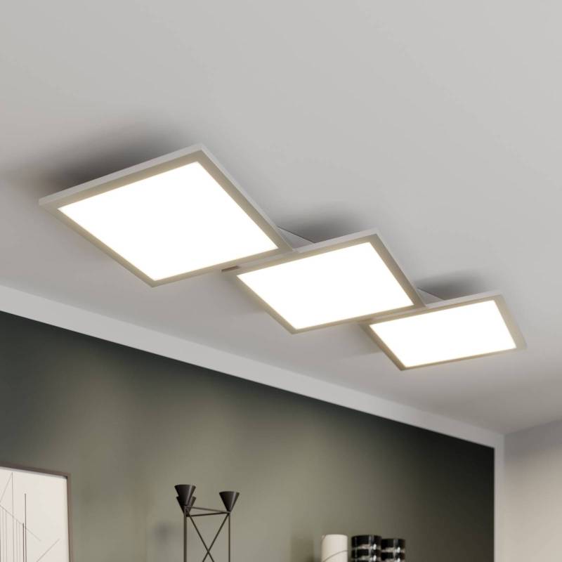 Lucande LED-Deckenlampe Ilira, 3-flg., silber, CCT, dimmbar von LUCANDE