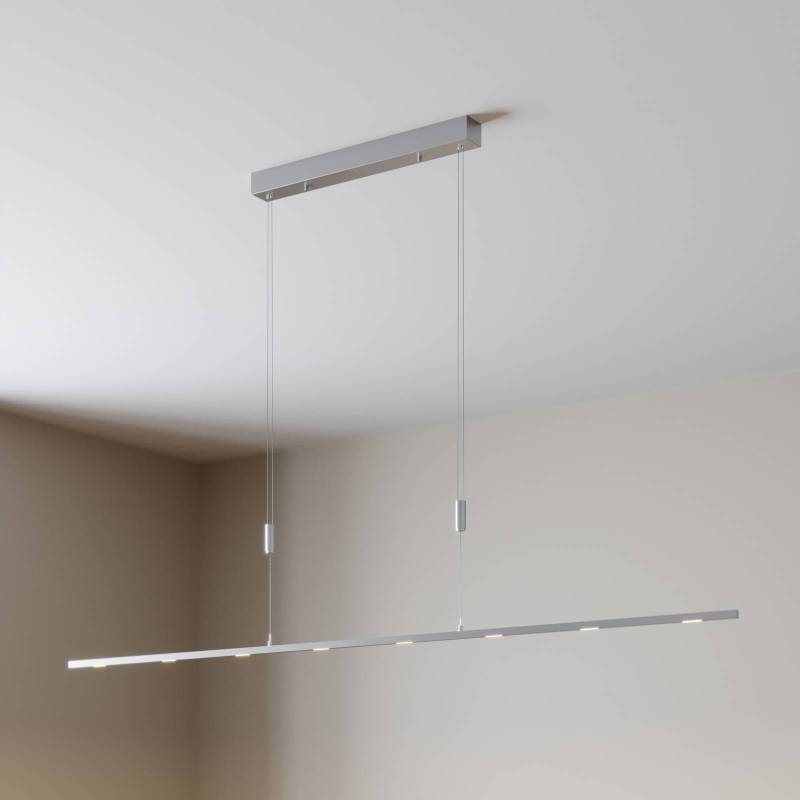Lucande LED-Pendellampe Arnik, 180 cm, nickelfarben, dimmbar von LUCANDE