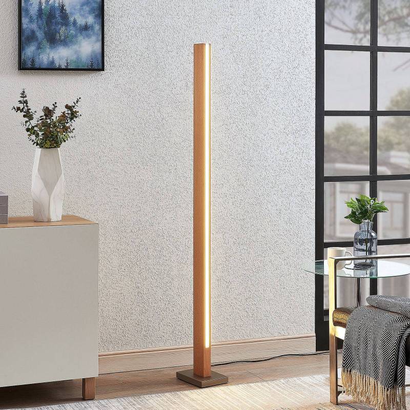 Lucande LED-Stehleuchte Tamlin, 152 cm, Holz, buche, 3000K von LUCANDE