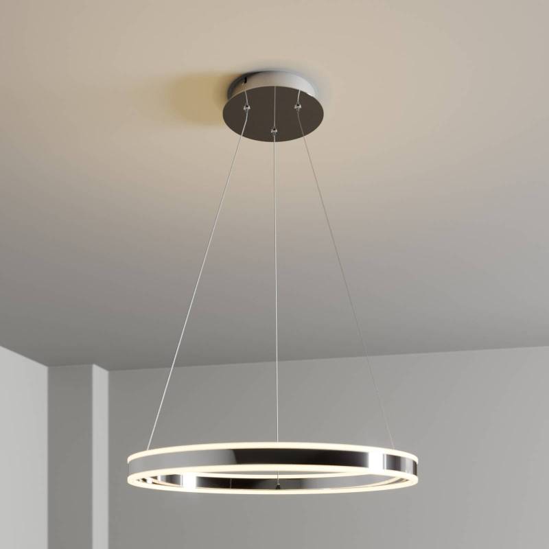Lucande LED-Pendelleuchte Lyani, Ø 60 cm, chrom, dimmbar von LUCANDE