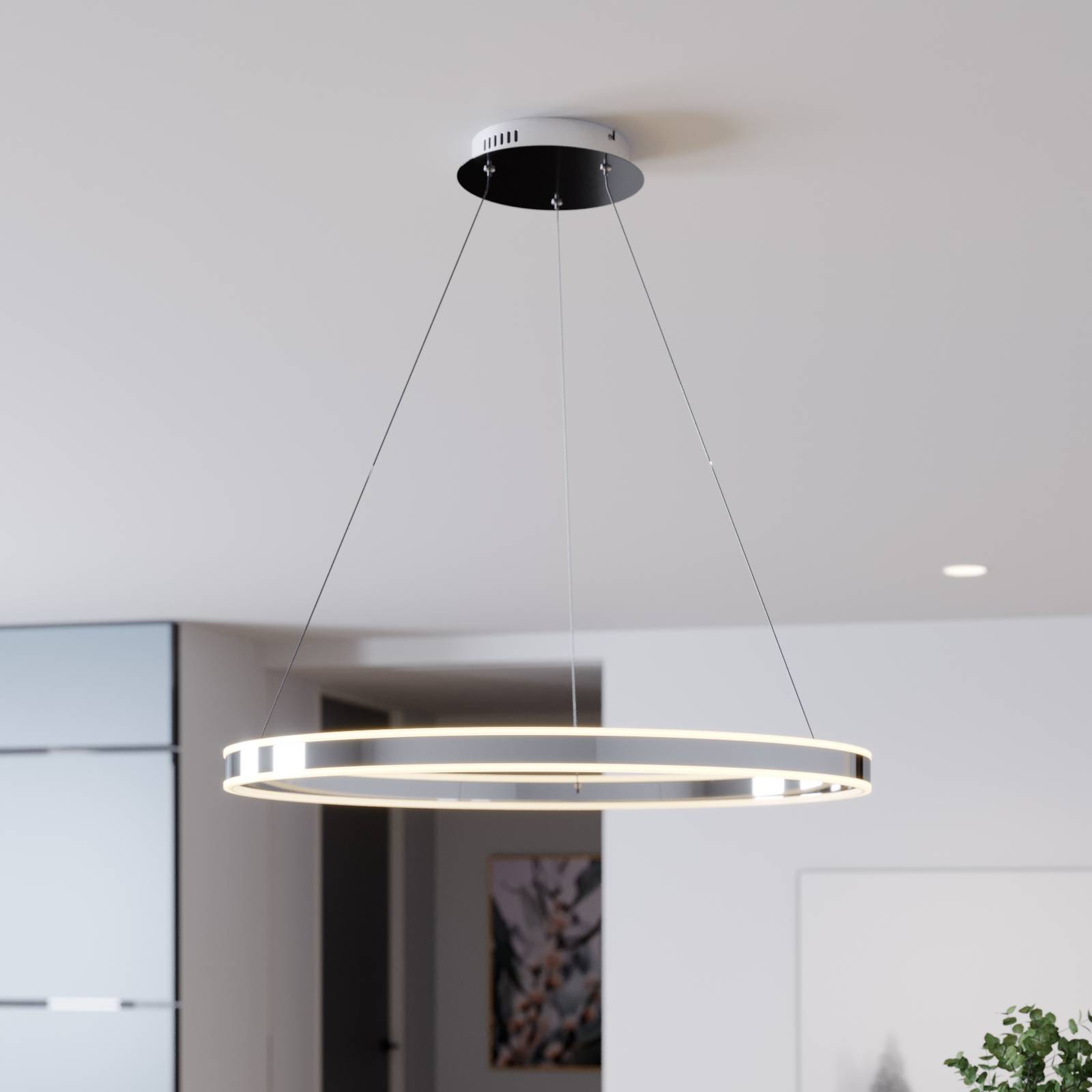Lucande LED-Pendelleuchte Lyani, 80 cm, chrom, dimmbar Lucande LED-Pendelleuchte Lyani, 80 cm, chrom, dimmbar von LUCANDE