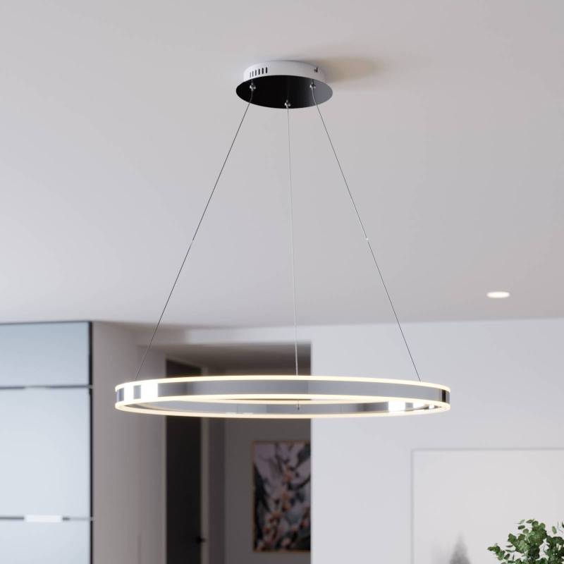 Lucande LED-Pendelleuchte Lyani, 80 cm, chrom, dimmbar von LUCANDE