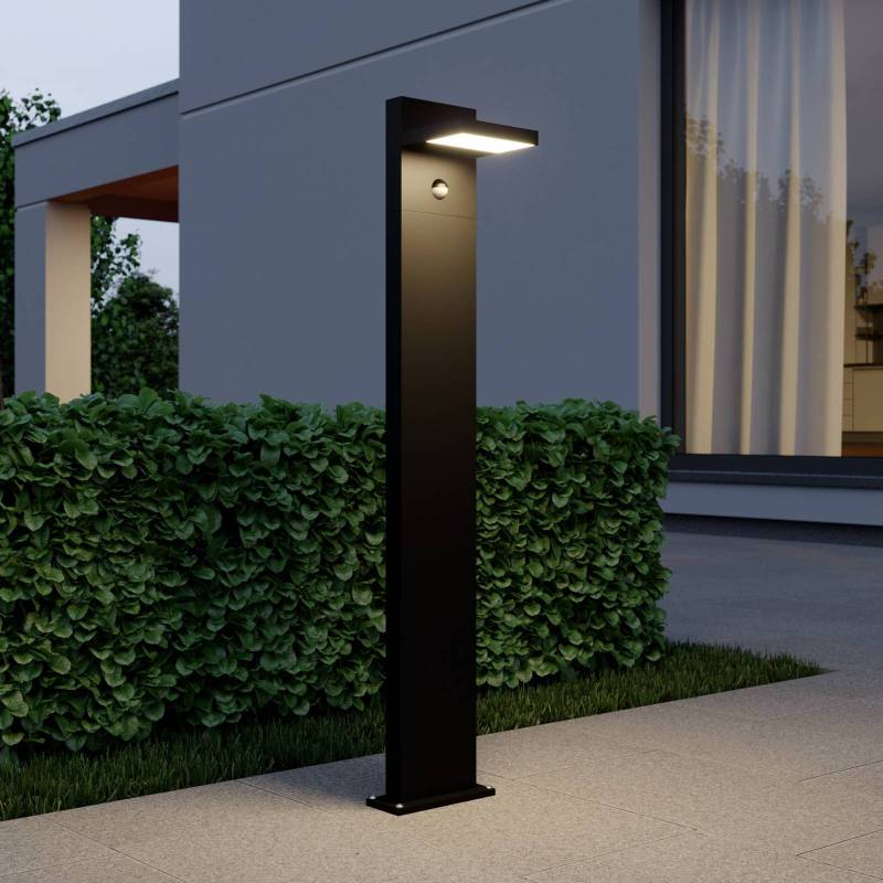 Lucande LED-Pollerleuchte Silvan, 100 cm, Sensor, anthrazit von LUCANDE
