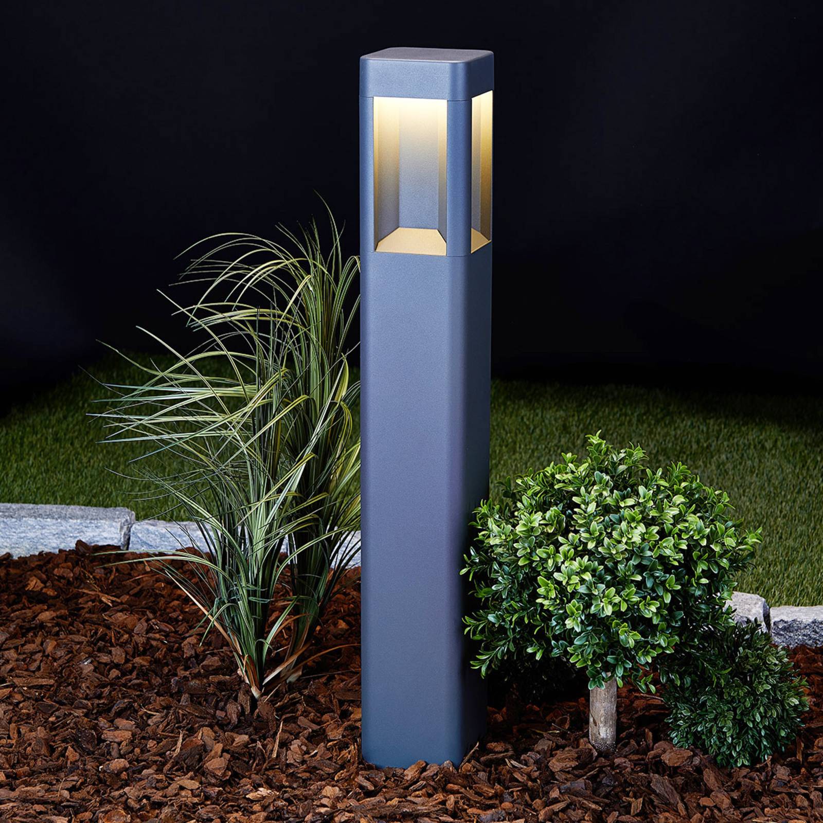 Lucande LED-Wegeleuchte Annika, anthrazit, Metall, 80 cm Lucande LED-Wegeleuchte Annika, anthrazit, Metall, 80 cm von LUCANDE