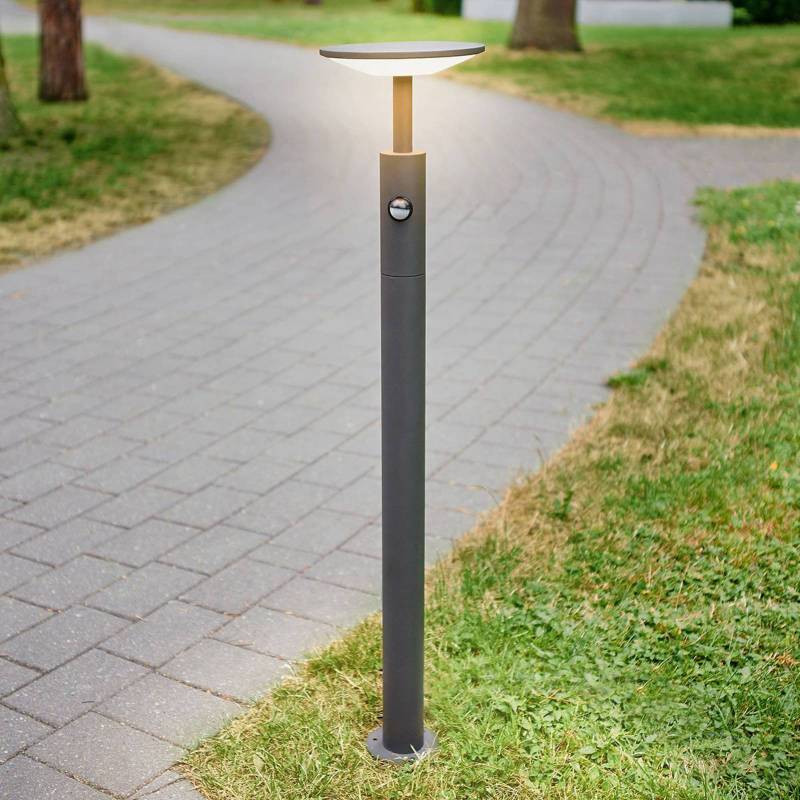 Lucande LED-Wegelampe Fenia, 100 cm, Sensor, IP54, anthrazit von LUCANDE