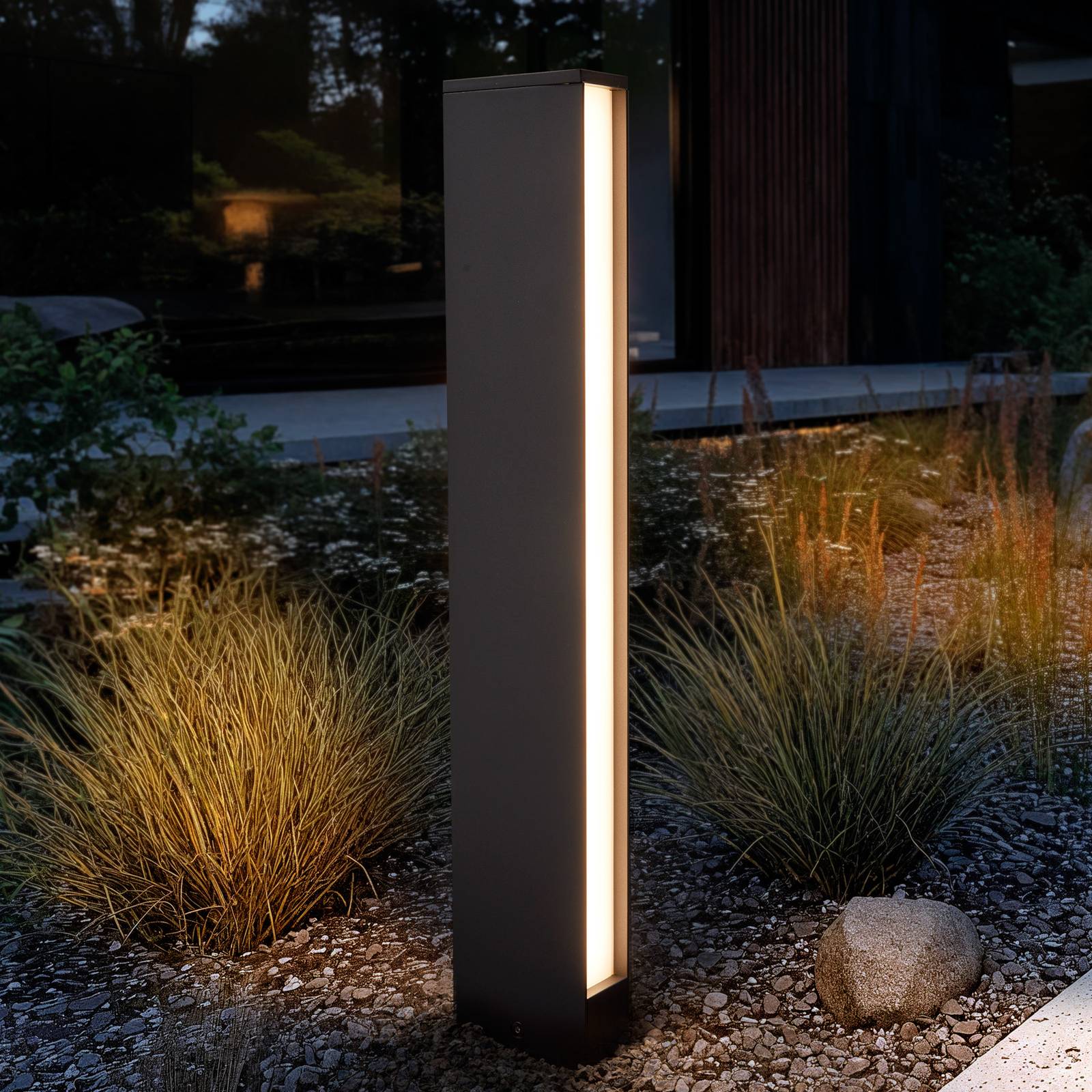 Lucande LED-Wegeleuchte Lirka, 2-flammig, grau, Metall, 60cm Lucande LED-Wegeleuchte Lirka, 2-flammig, grau, Metall, 60cm von LUCANDE