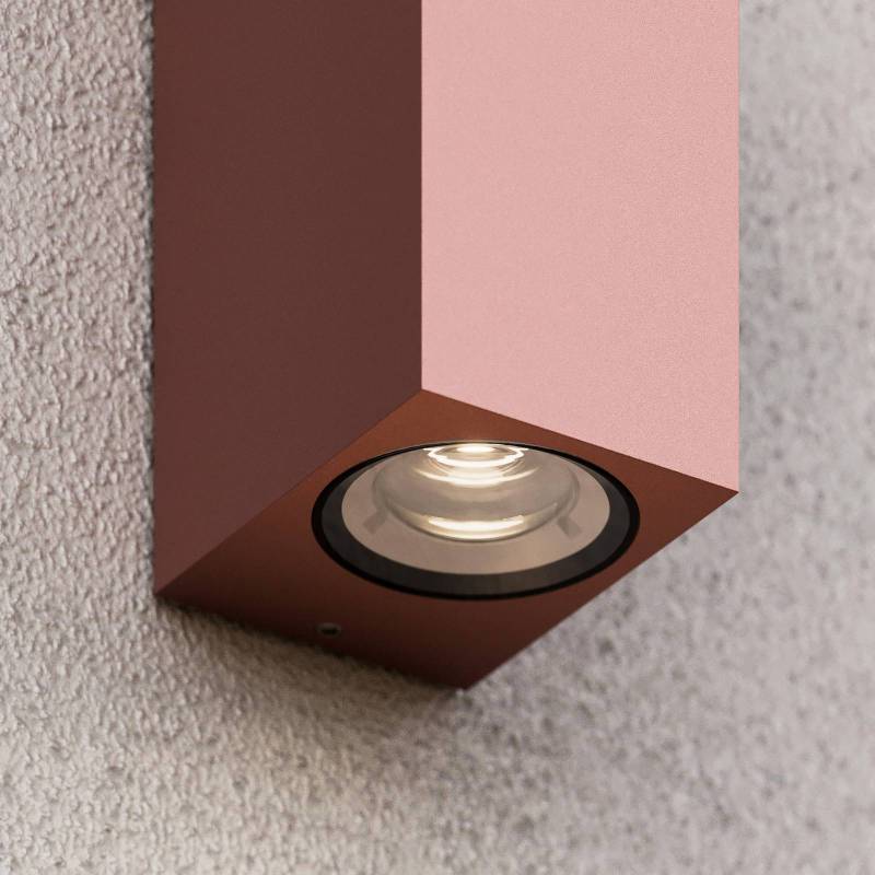LED-Außenwandleuchte Tavi, rostbraun, Aluminium, up/down von LUCANDE