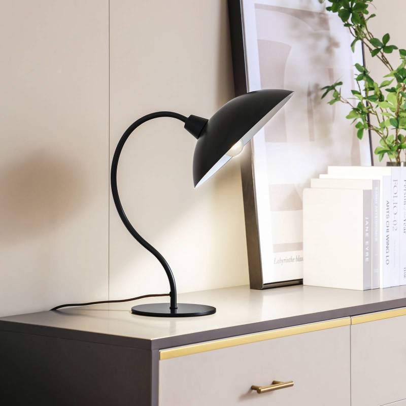 Lucande Tischleuchte Arvadon, schwarz, Metall, 42,75 cm hoch von LUCANDE