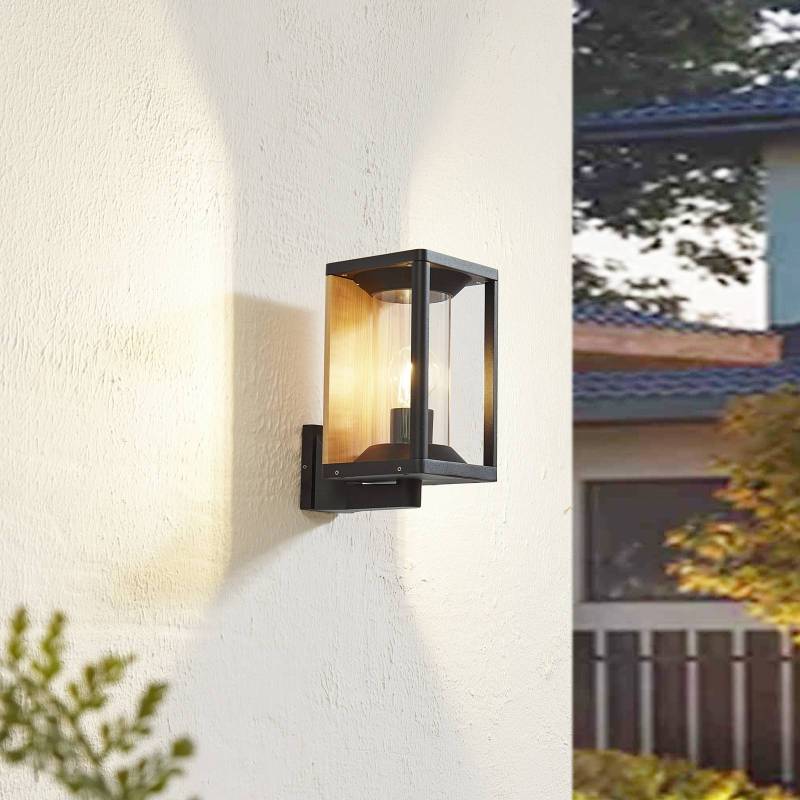 Lucande Außenwandleuchte Candina, schwarz, Aluminium, IP65 von LUCANDE