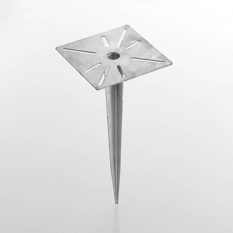 Lucande Erdspieß Cadis, silberfarben, Metall, 38 cm hoch von LUCANDE