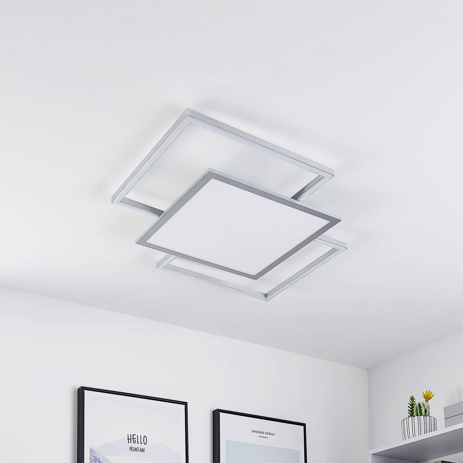 Lucande Ciaran LED-Deckenlampe, quadratisch, CCT von LUCANDE