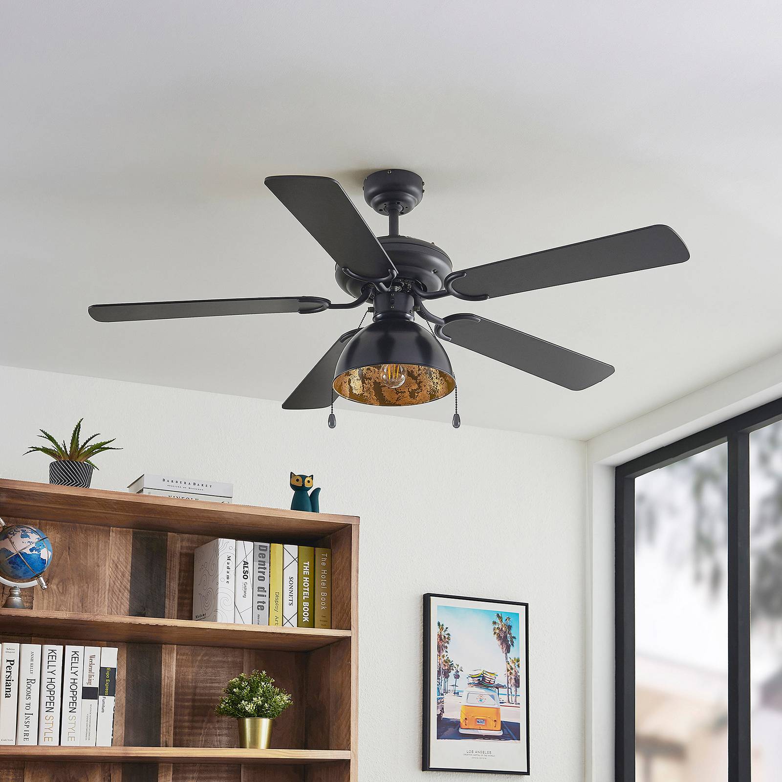 Lucande Deckenventilator mit Licht Shamoian, leise, Ø 130 cm Lucande Deckenventilator mit Licht Shamoian, leise, Ø 130 cm von LUCANDE