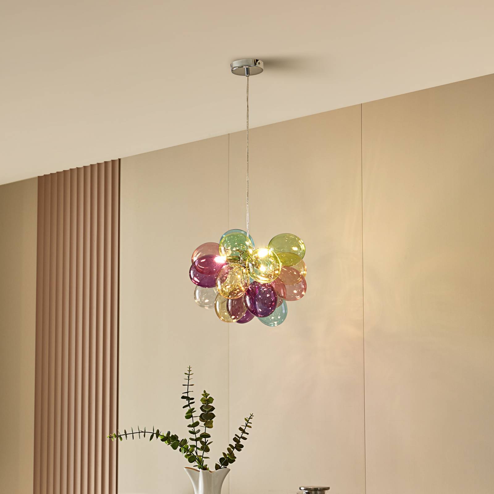 Lucande Hängeleuchte Diborah, Ø 40 cm, bunt, Glas, G9 Lucande Hängeleuchte Diborah, Ø 40 cm, bunt, Glas, G9 von LUCANDE
