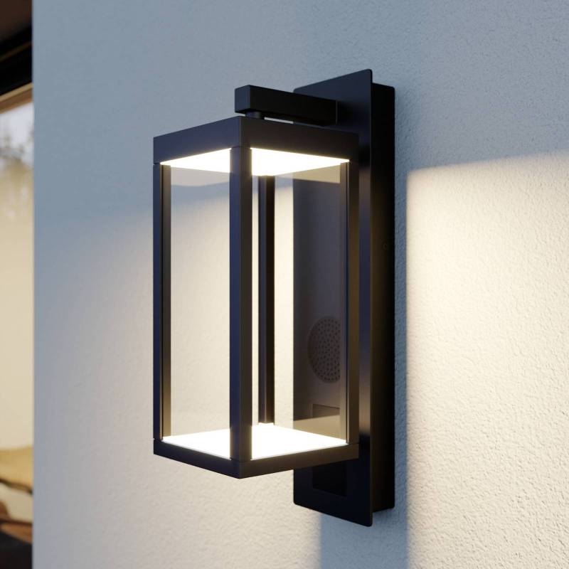 Lucande LED-Außenwandleuchte Ditta, anthrazit, Lautsprecher von LUCANDE